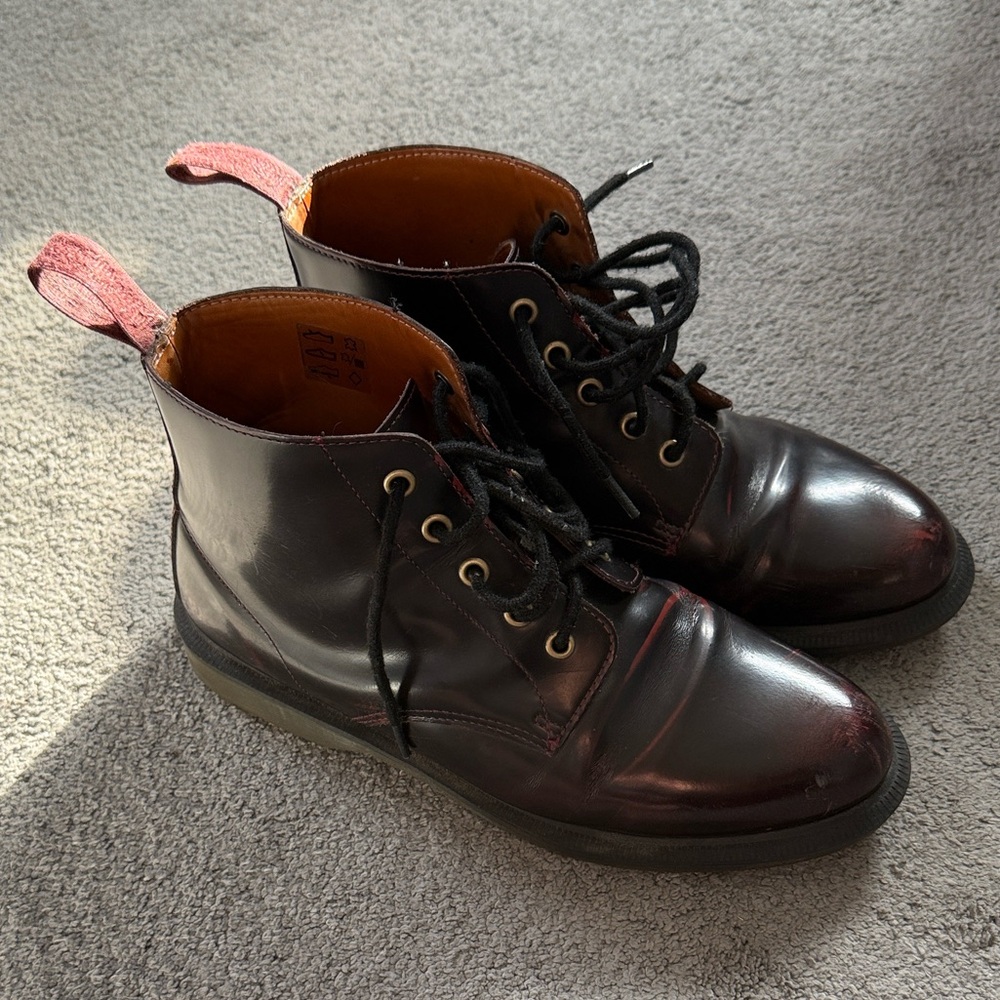 Dr. Martens Burgundy Ankle Boots
